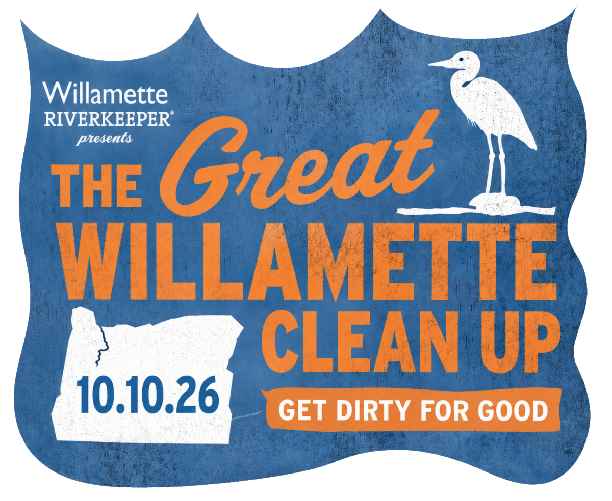 Logo for the Great Willamette Clean Up on October 10, 2026.